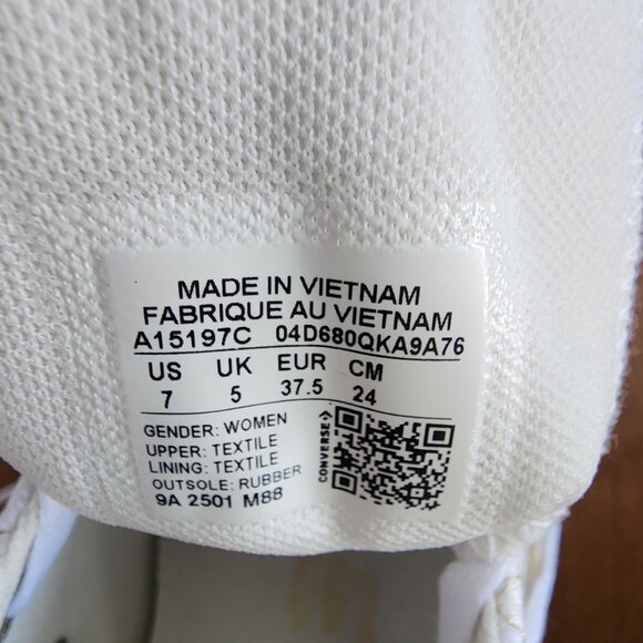 ⭐Converse Chuck Taylor Platform Pearls Lace 7 Women Shoes Party Sneaker A15197C - Picture 15 of 16